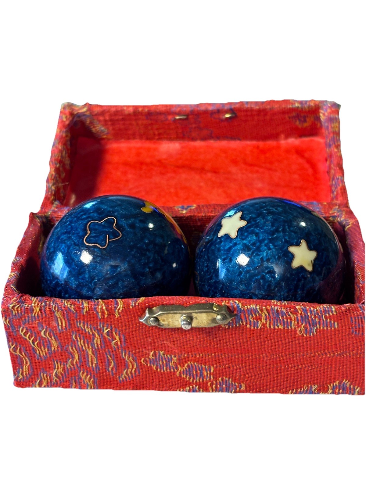 Ancient City Health Ball Factory Baoding Therapy Stress Balls w/Chimes VINTAGE