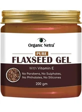 Organic Netra Pure Flaxseed Gel With Vitamin E For Hair & Skin-200 Gram