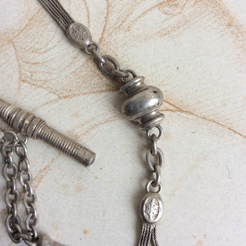 Chaine de Montre CHATELAINE en Argent XIXème Montre Gousset - Bild 3 von 6
