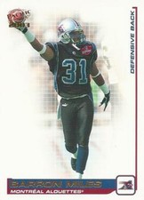#59 Barron Miles - Montreal Alouettes - 2003 Pacific CFL Football