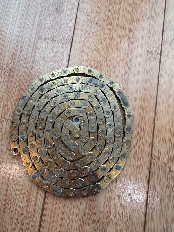 KMC X Flat Ti-N Chain 12/13 GLF Waxed . For 12 13 Speed SRAM Drivetrains-Gold