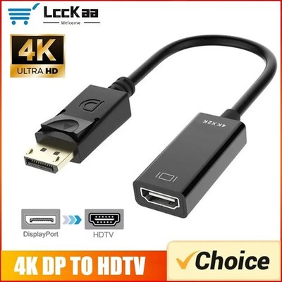 4K DP-zu-HDMI Kabel, DisplayPort auf HDMI Adapter m/w für PC & Laptop