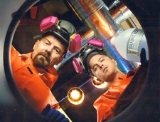 AARON PAUL BRYAN CRANSTON UNSIGNED 11X14 PHOTO BREAKING BAD WALTER WHITE JESSE