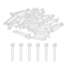 60Pcs Clear Acrylic Screws, M4x30mm PC Plastic Phillips Round Head Bolts