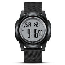 Men s Digital Watch Ultra Thin Minimalist Waterproof LED Large Face Alarm Sport