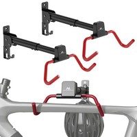 2X Fahrradwandhalterung Fahrradhalter Bis 30 Kg Stahl Schwarz Maclean