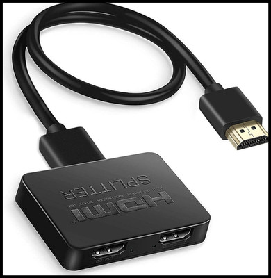 4K HDMI Splitter 1 in 2 Out with 4ft Cable Mirror Mode 1x2 3D 1080P Dual Monitor