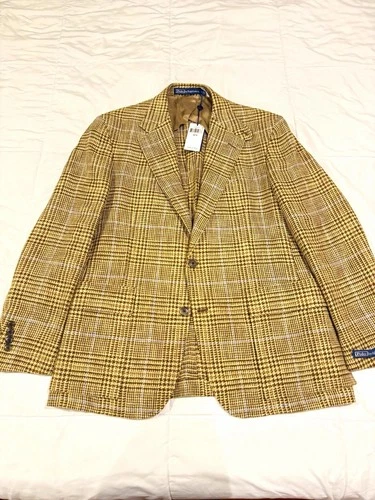 Polo Ralph Lauren RL67 Glen Plaid Jacket Summer Tweed 44R NWT video thumbnail