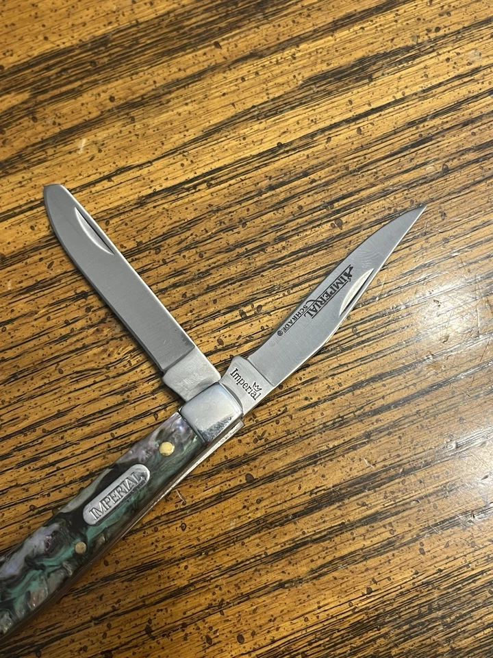 Navaja de Bolsillo Plegable Schrade Imperial Trapper Imitación Abulón IMP19PRT Foto 3 de 4