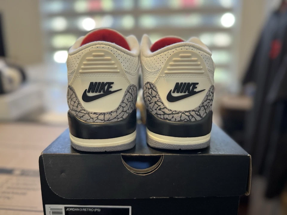 Nike Air Jordan 3 Retro Blanco Cemento Reimaginado PS Talla 3Y Usado Foto 2 de 4