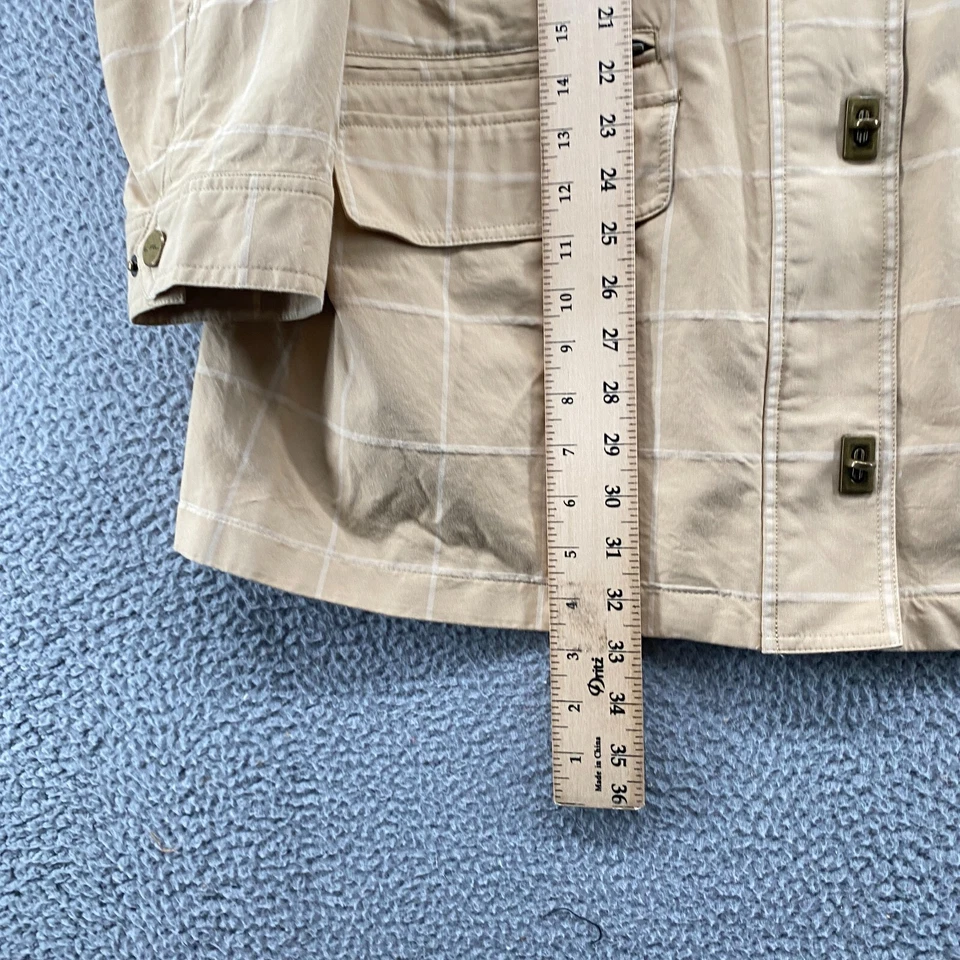 Lauren Ralph Lauren куртка женщин плюс 2 X коричневый клетку длинным рукавом полный молнии пальто - Изображение 3 из 4