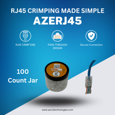 RJ45 Cat5e Cat6 Crimp Connector, Pass through Design for Easy, Connection