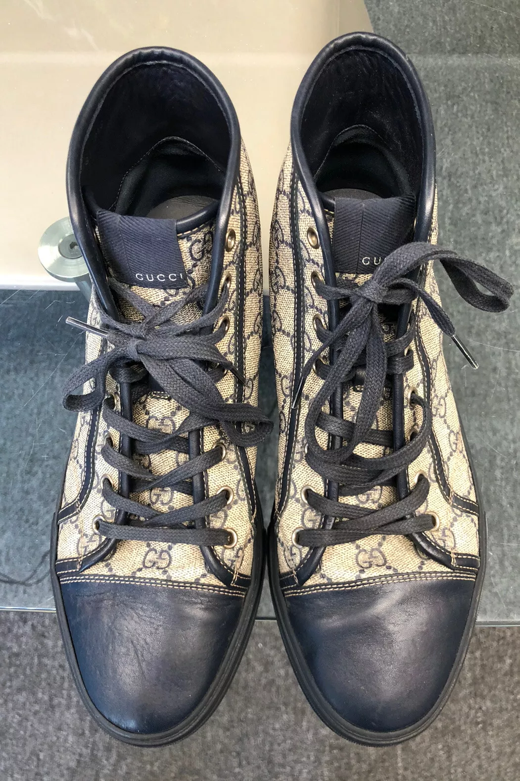 CHAUSSURES GUCCI BASKETS GG PLUS HOMME GUCCI POINTURE 9,5 EN EXCELLENT ÉTAT 