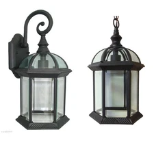 Aluminum Outdoor Exterior Lantern Wall Lighting Fixture Black Sconce Hanging