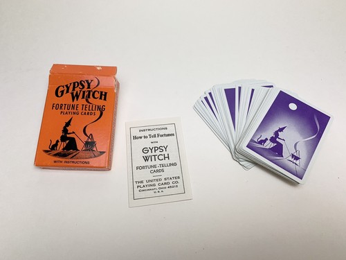 Gypsy Witch Fortune Telling Playing Cards w/ Box Complete & NICE - 第 1/2 張圖片