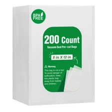 200 Quart 8"x12" Vacuum Sealer Bags Food Saver Storage Thick Sous Vide BPA Free