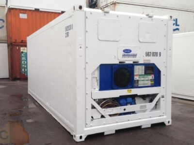 20 Fuß Kühlcontainer mit CARRIER Aggregat Tiefkühler Kühlzelle Reefer Kühllager