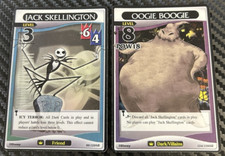 Kingdom Hearts CCG SR FOIL Lot 98/128; JACK SKELLINGTON 124/128 OOGIE BOOGIE
