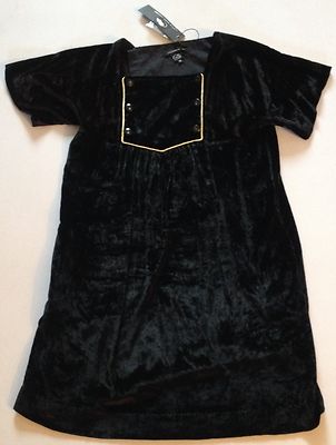 MARC JACOBS CRUSHED VELOUR BLACK DRESS 12 YEARS