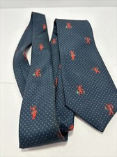 Christmas Men’s Tie Made In USA 100% Polyester Blue