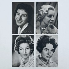 4x 1950s Zdjęcie Zdjęcia kolekcjonerskie TV Moderatorki Aktorki