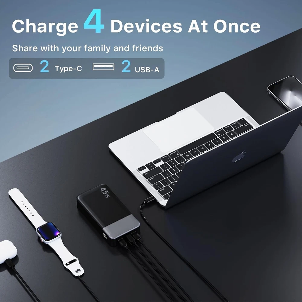 Power Bank 20000mAh 45W Charging Portable External Battery Backup For Cell Phone Power Bank 20000mAh 45W Charging Portable External Battery Backup For Cell Phone