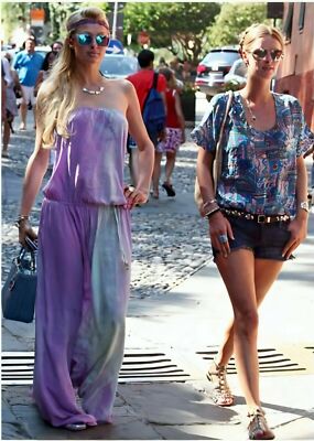 plus size maxi dress patterns Plus Size Floral Print Maxi Dress with Side Slit Blue / 2XL