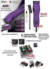 Wahl KM5 ULTIMATE DUTY PURPLE Clipper KIT 10,30 Blade ATTACHMENT Guide Comb Set