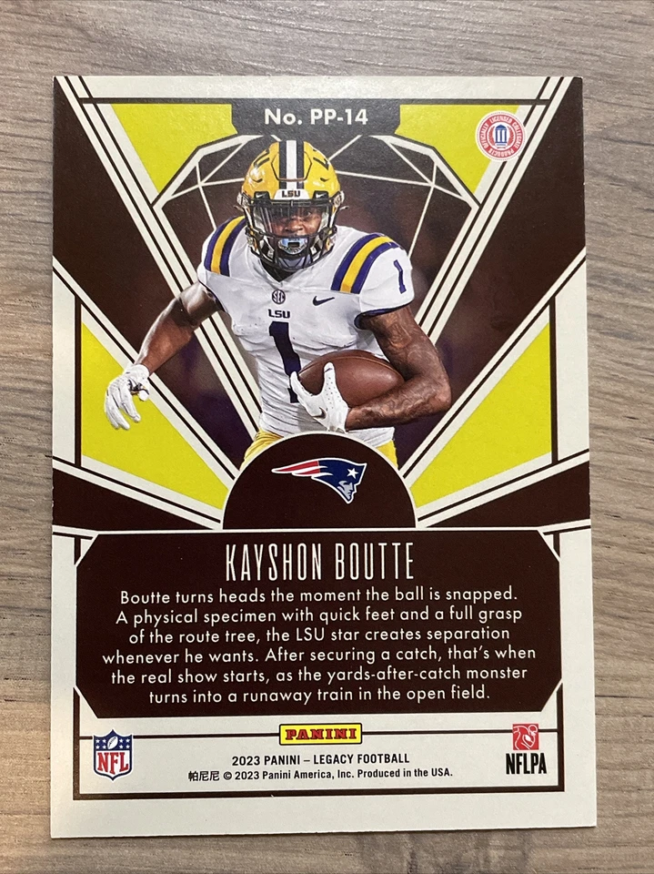 2023 NFL LEGACY KAYSHON BOUTTE PRIZED PROSPECTS 7/25 Rookie Card LSU JERSEY # - Image 2 of 2