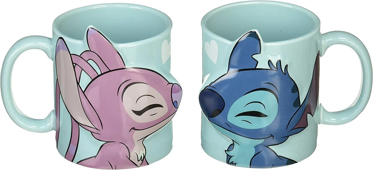 Disney Stitch and Angel Mug Cup Pair 300ml, taza stitch disney - Vimarsana News