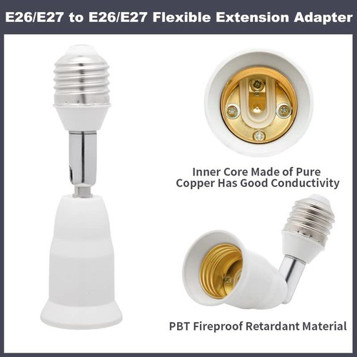 Light Socket Extender E26/E27 Splitter Socket Adapter Light Bulb Holder Adapter - Picture 5 of 20