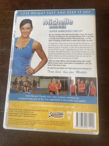MICHELLE BRIDGES. SUPER SHREDDER CIRCUIT CRUNCH TIME DVD - Picture 3 of 3