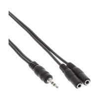 Inline® Klinken Y-Kabel, 3,5Mm Klinke St An 2X 3,5Mm Klinke Bu, Stereo, 5M