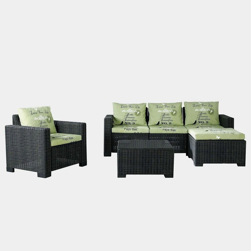 ALLIBERT BEST 4-teilige Lounge Gruppe Kenia graphit 68 x 199 x 72 cm