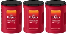 Folgers Classic Roast Ground Coffee (43.5 oz.) (Pack of 3)