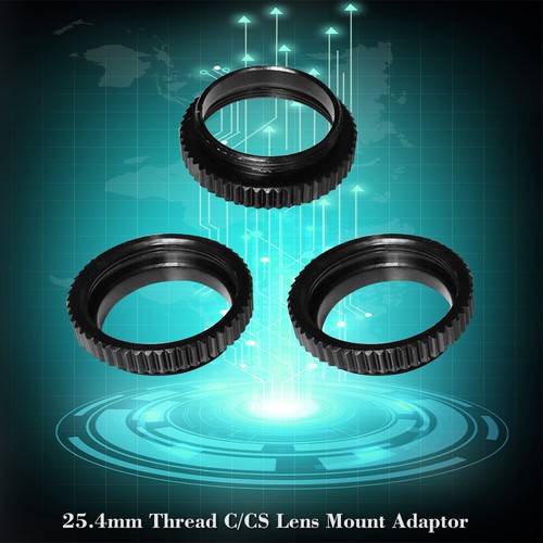 3PCS/Lot Metal 5mm C to CS Mount 25.4mm Thread C/CS Lens Mount B0N4 - Picture 2 of 4