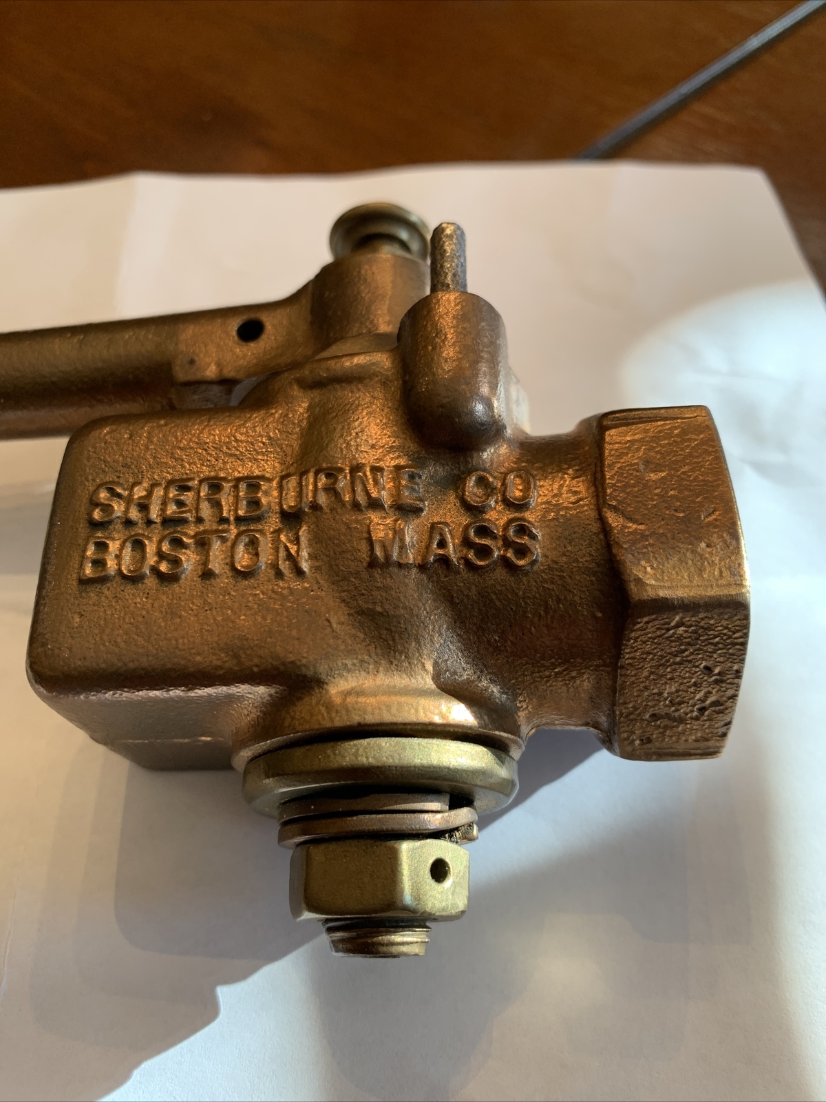 SHERBURNE CO. Brass Caboose Whistle Train Railroad Steam Antique