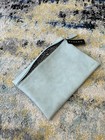 Burano Cosmetic Bag Vegan Leather Flat Zipper Pouch Capri Blue Make Up Bag New — photo 4