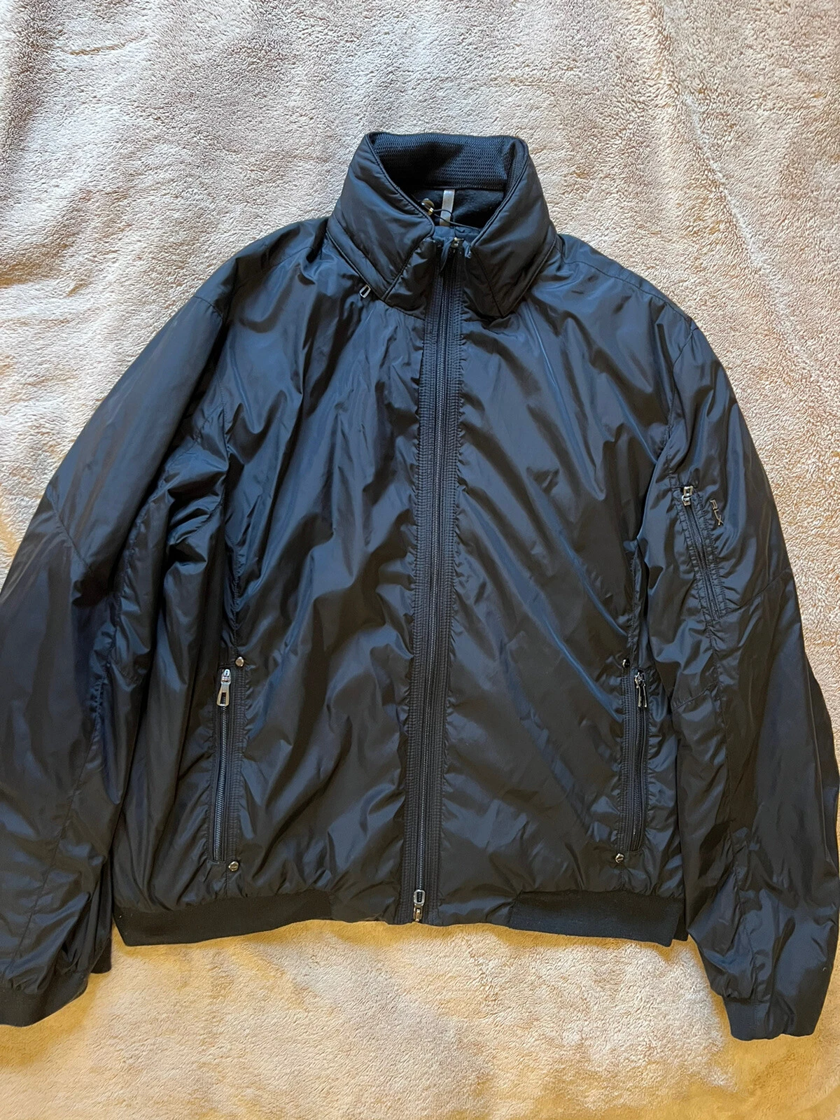 Veste de bombardier RLX Ralph Lauren homme XL noir à fermeture éclair complète nylon à capuche suprême