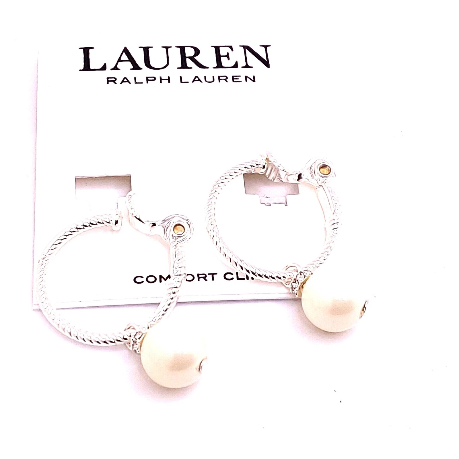 Pendientes de Moda Aro Ralph Lauren Pearl
