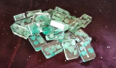 Elder Futhark Resin Runes aventurine gemstones Handmade set of 25
