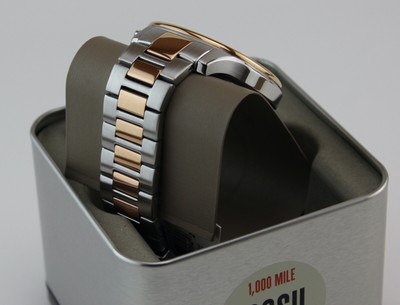 Authentic Fossil Windfield Chronograph Rose Gold Silver BQ2591 