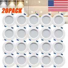 10/20PC 7W 3Color Dimmable LED Downlight Recessed Ceiling Panel Light 85-265V