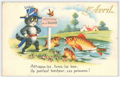 Cats No. 2134 April 1st Cat Costume And Fish Catch Them Keep Them Good