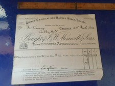 1924 letterhead Solway Chemical & Manure Works Silloth Carlisle W Maxwell