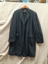 Men's 100 % Fine Cashmere Overcoat Black Strawbridge & Clothier