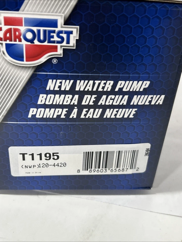 CARQUEST  T1195 Water Pump Chrysler Dodge Minivan Caravan 2008-2010 — 第 2/4 张图片