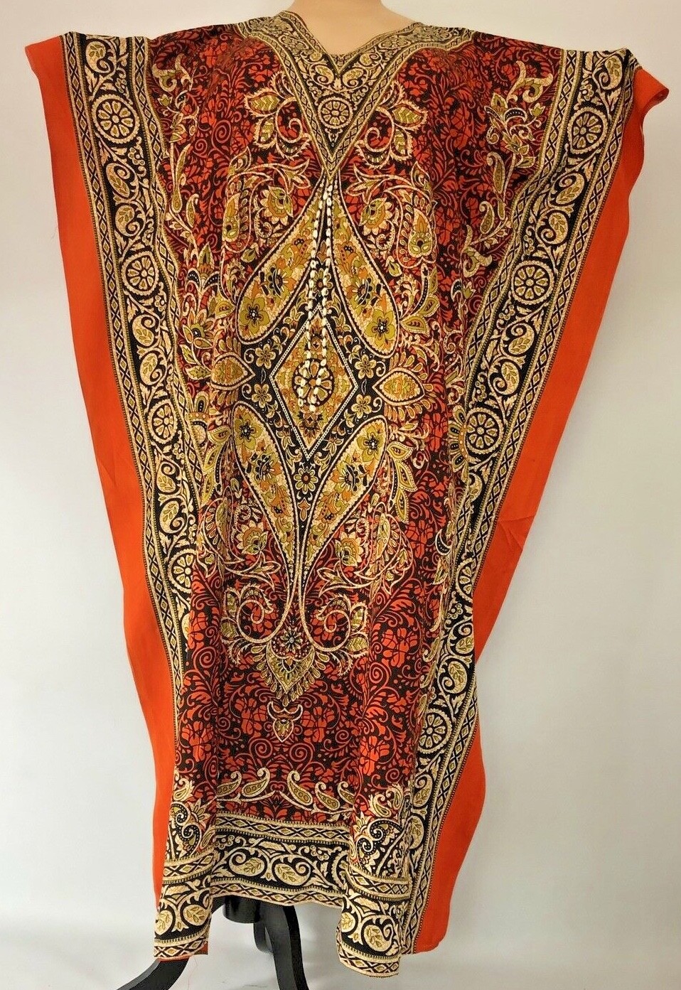 Summer Long Kaftan Dress With Glitters Boho Maxi One Size Women Kimono