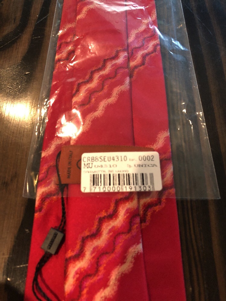 Missoni Waves 100% Silk Tie Brand New With Tags *Free Shipping Red