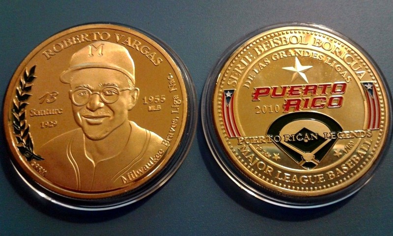 ROBERTO VARGAS Santurce PUERTO RICO MLB Baseball BREWERS token ficha medalla